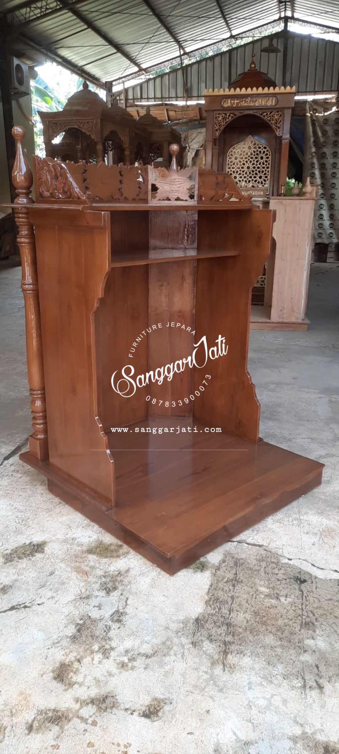 mimbar podium masjid ukiran mimbar masjid, mimbar jati minimalis, mimbar masjid terbaru, mimbar murah
